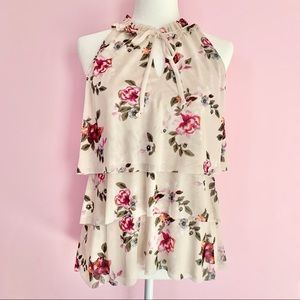 WHBM Floral Tiered Tank